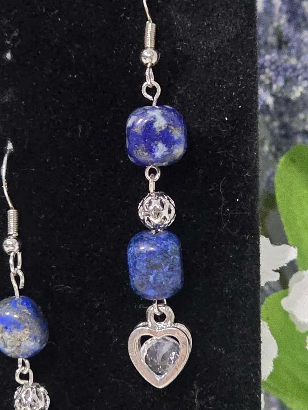 Lapis Lazuli Drop Earrings Hand-Crafted
